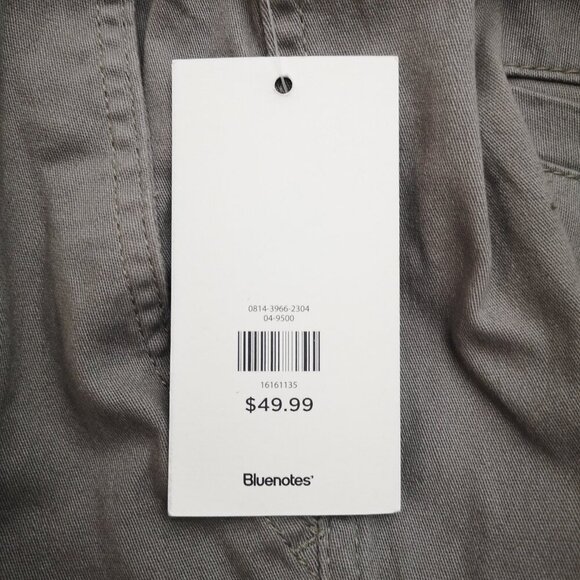 NWT Bluenotes Men's Size XL Dark Grey Elastic & Tie Waist Relaxed Cargo Jogger - Picture 8 of 16